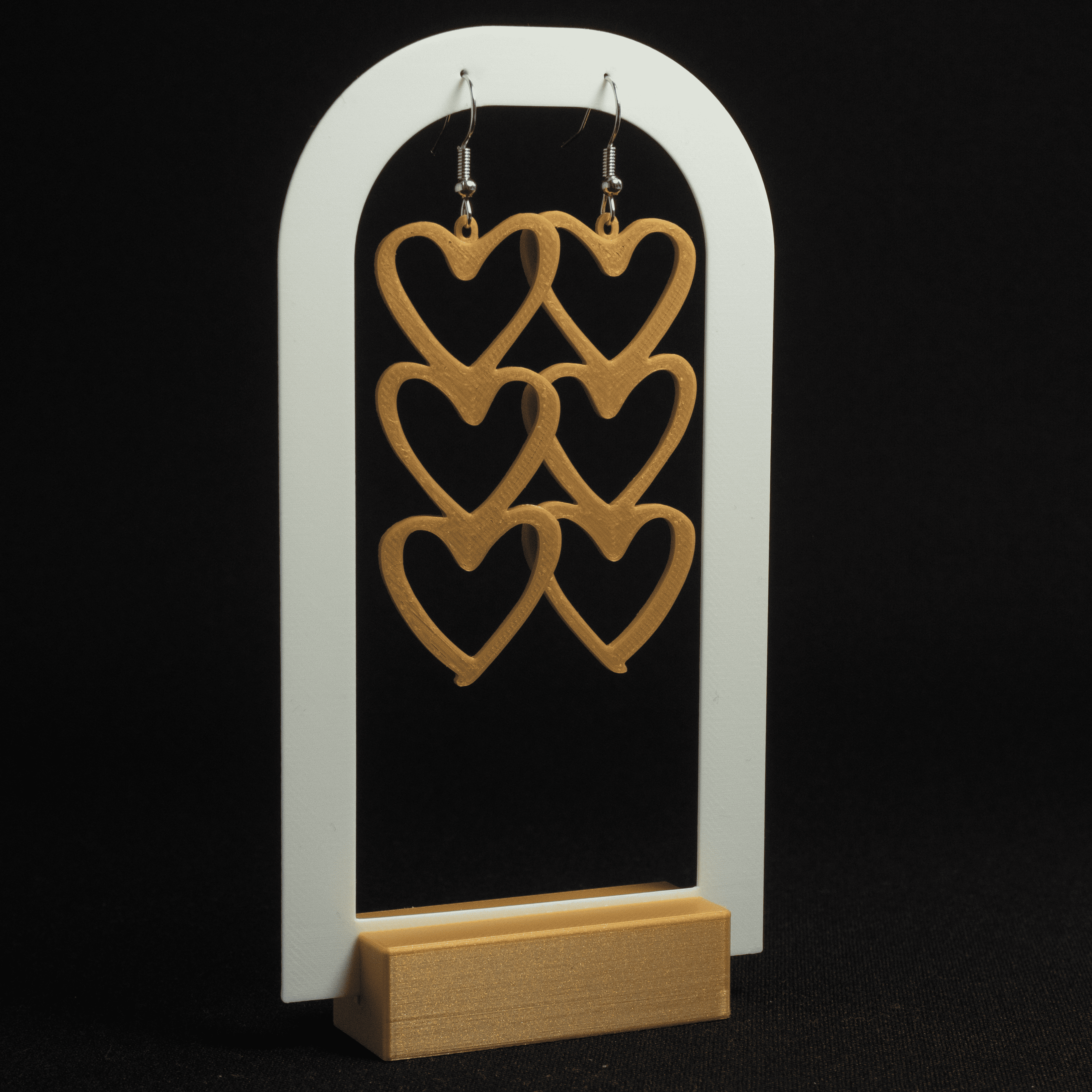 Druppels van Liefde | Hangende Hartvormige Oorbellen