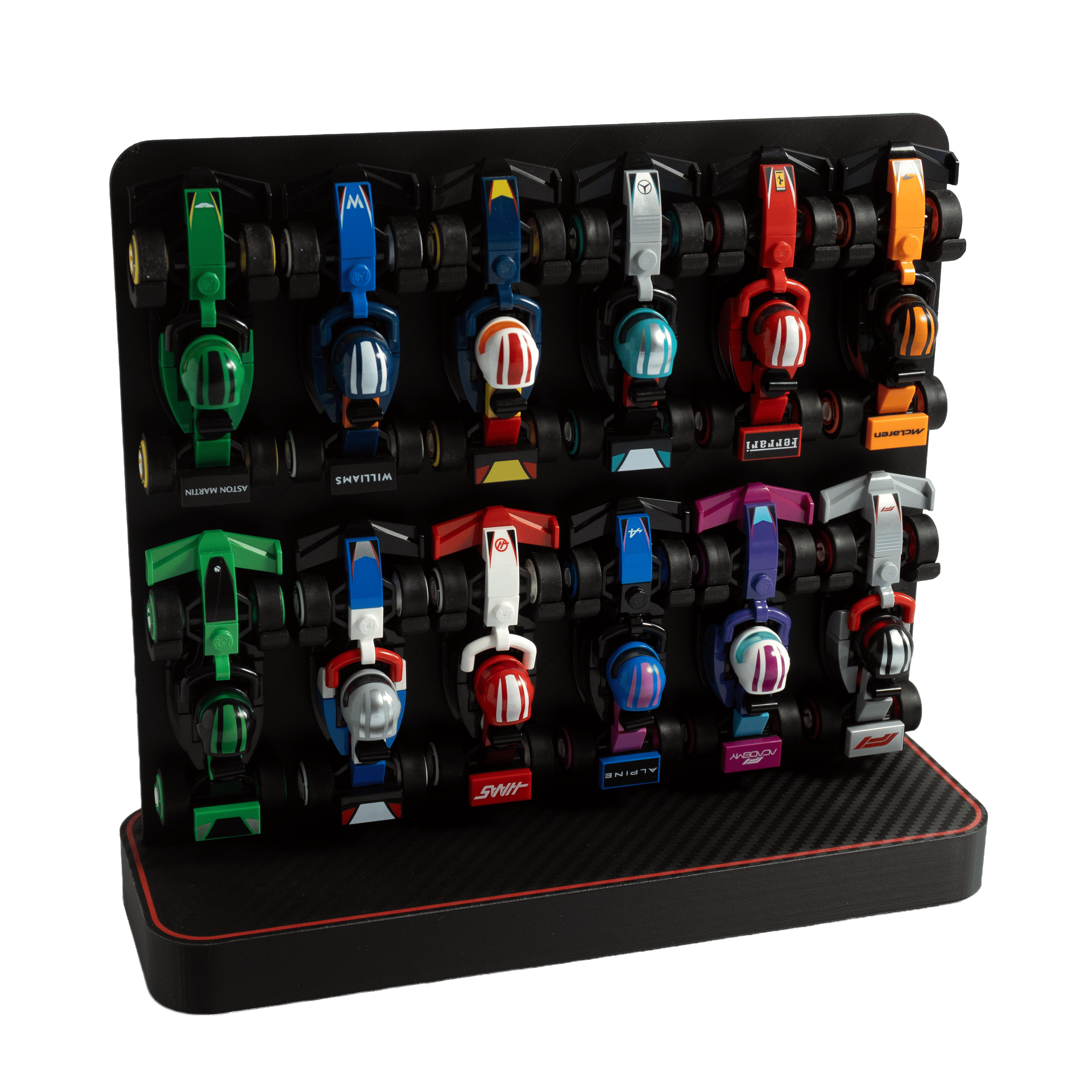 Displaystandaard voor LEGO® F1 miniauto's