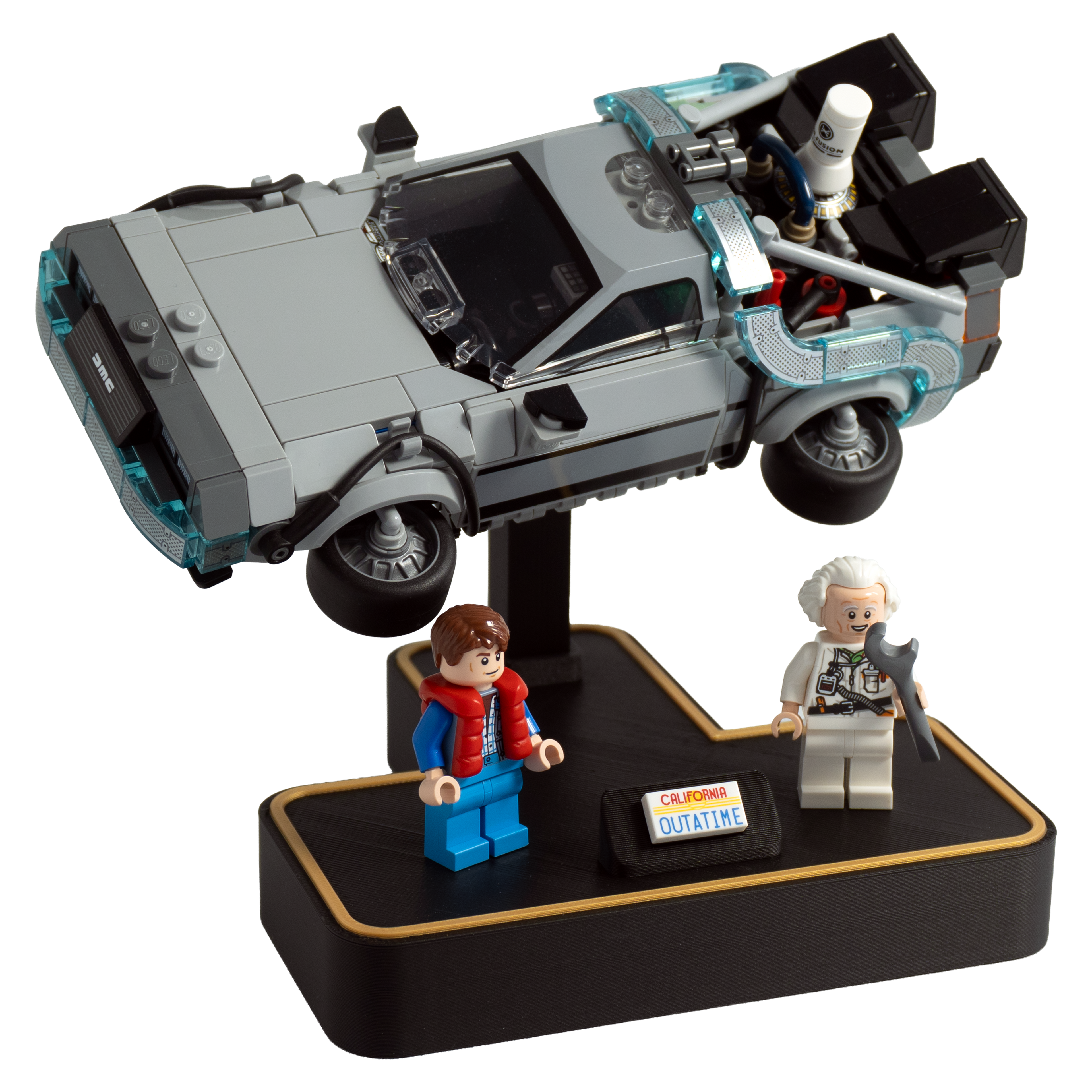 Stand For LEGO® Back To The Future® Delorean Car